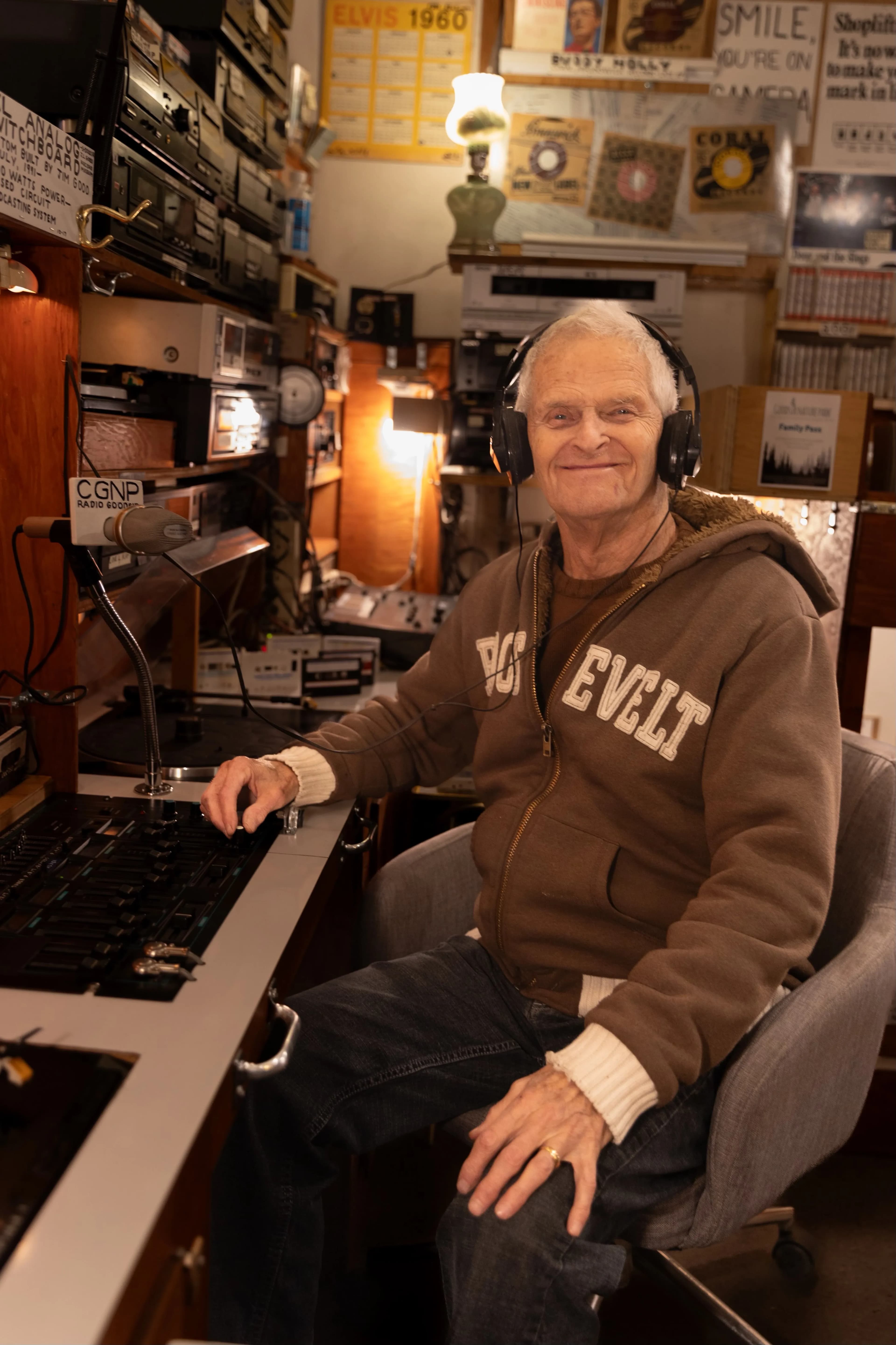 Jim Good at his radio station